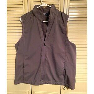 Lands’ End Men’s Gray Softshell Full-Zip Vest w/ Zipped Pockets XL